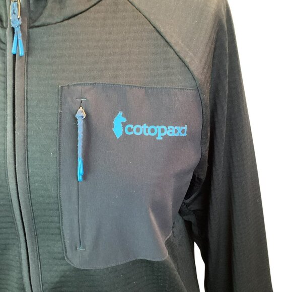 Cotopaxi Hooded Full-Zip Jacket Waffle Texture Mens Large Turquoise Logo And Pul - Picture 7 of 10